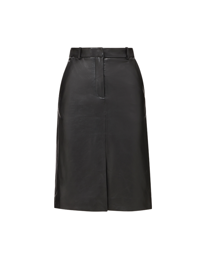 Maxine Leather Midi Skirt