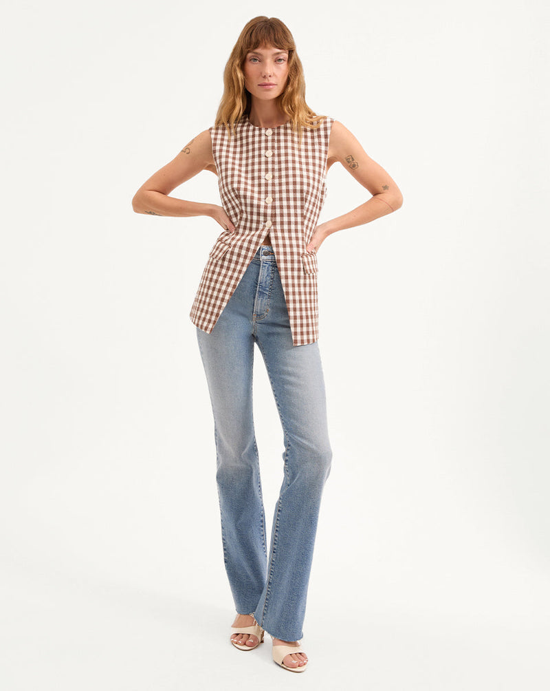 Lois Gingham Seersucker Vest