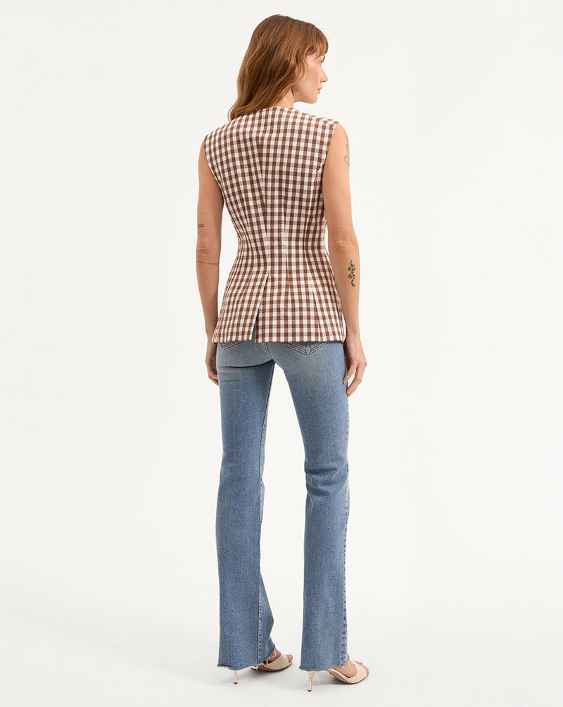 Lois Gingham Seersucker Vest