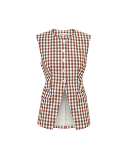 Lois Gingham Seersucker Vest