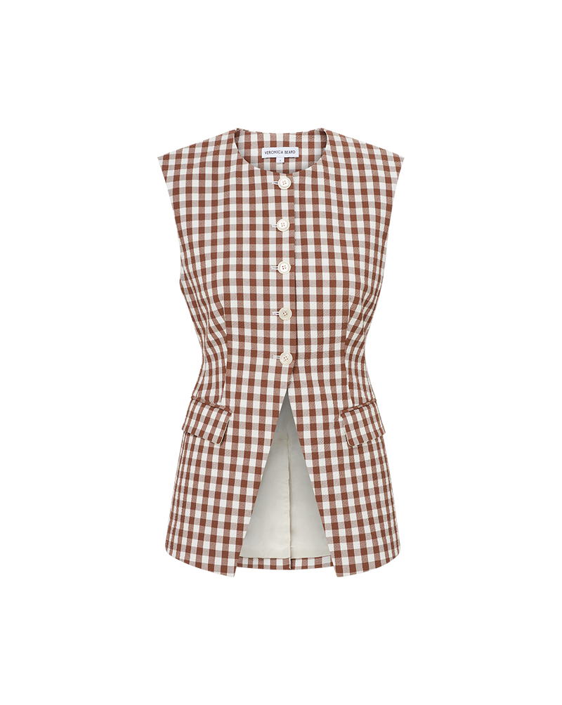 Lois Gingham Seersucker Vest