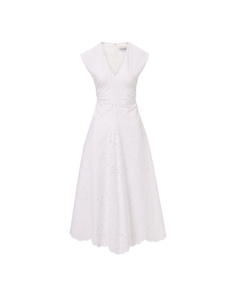 Aven Eyelet Midi Dress