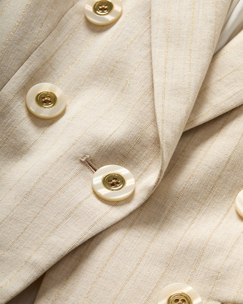 Gaya Metallic Pinstripe Dickey Jacket