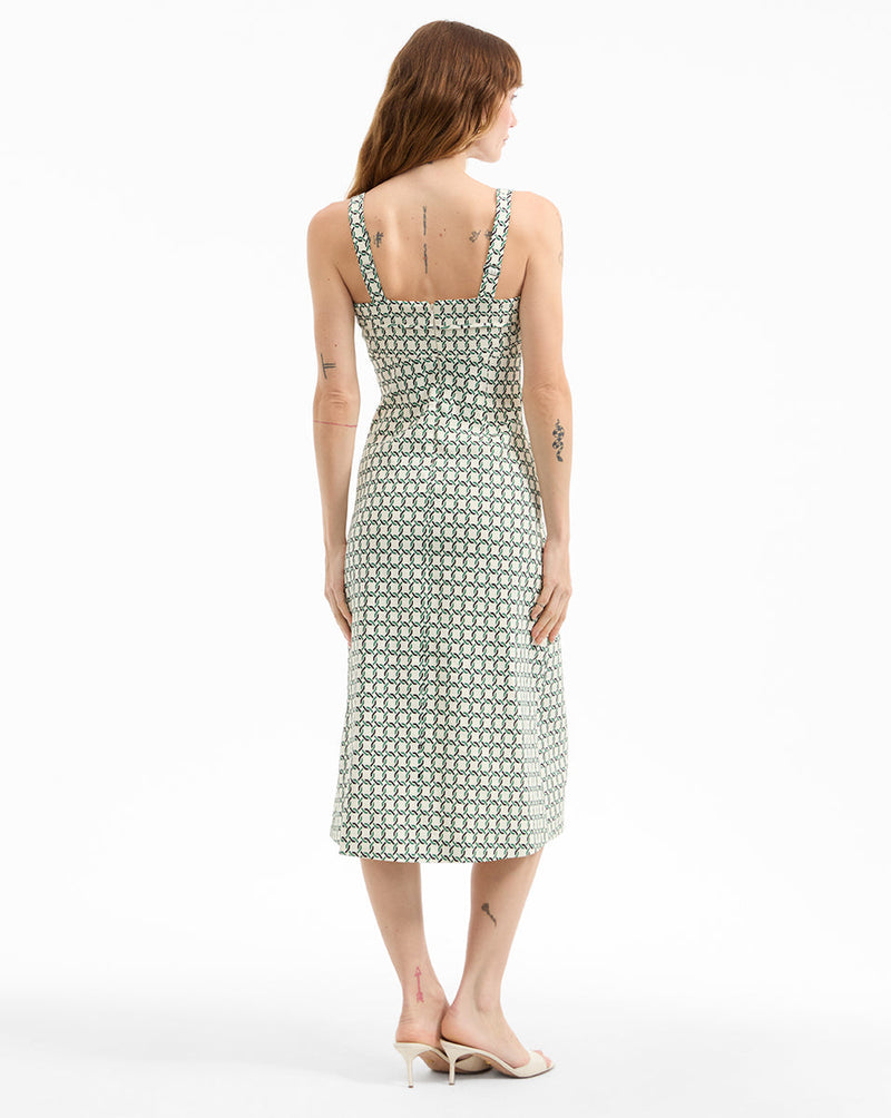 Colleen Stretch-Linen Midi Dress