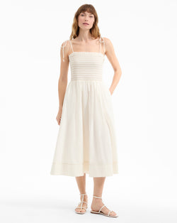 Kaela Smocked Midi Dress
