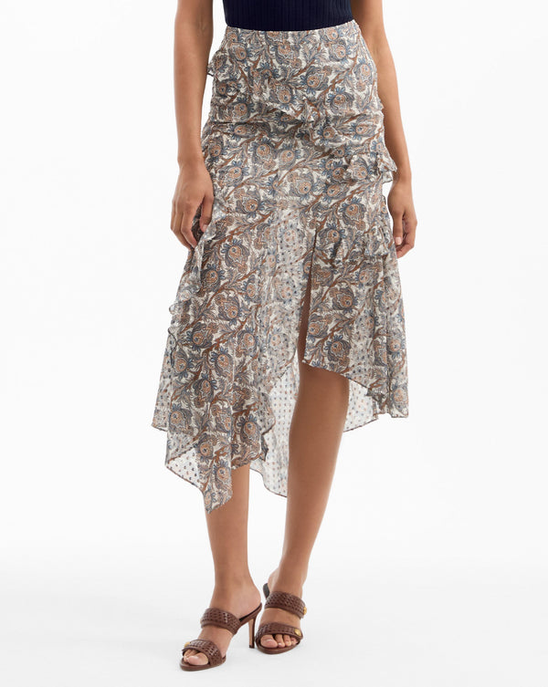 Eleonora Silk Midi Skirt