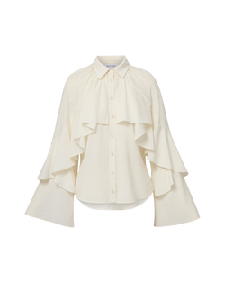 Demaris Ruffled Button-Down Blouse