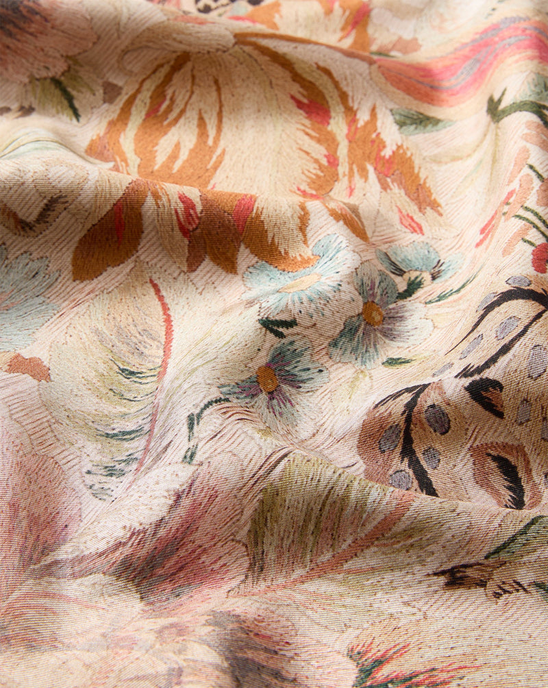 Floral Bandana Silk Scarf