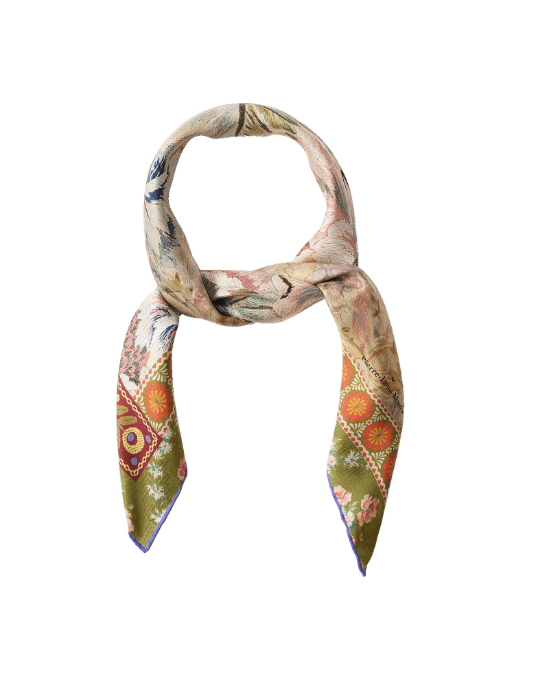 Floral Bandana Silk Scarf