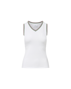 Spin Striped-Trim Tank Top