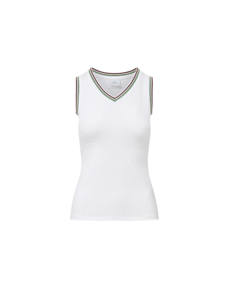 Spin Striped-Trim Tank Top