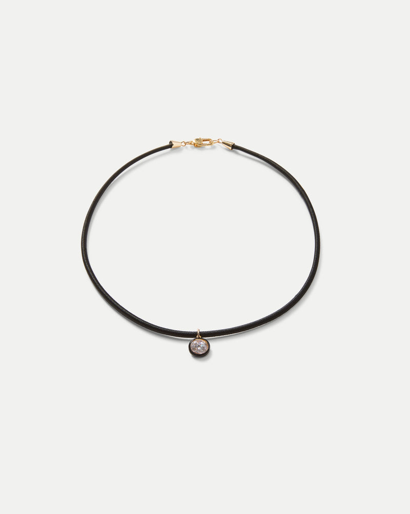 Black Cord Pendant Necklace