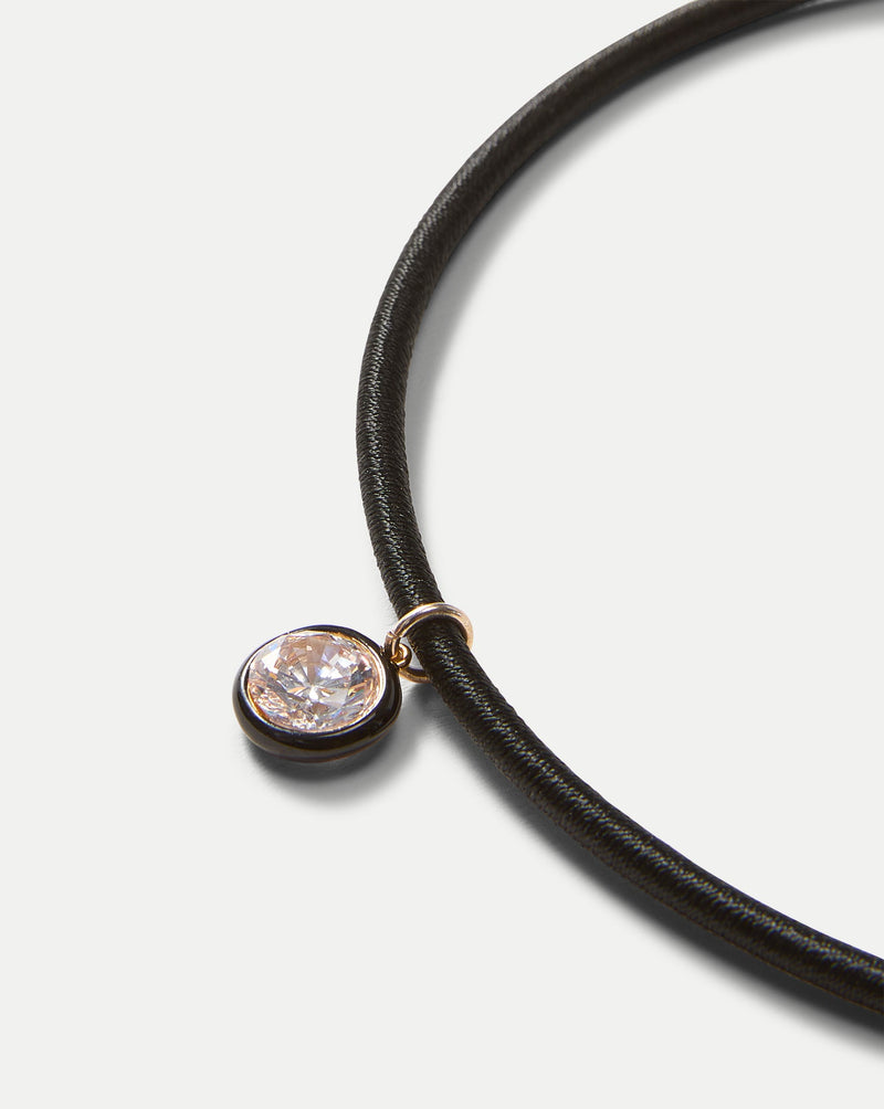 Black Cord Pendant Necklace