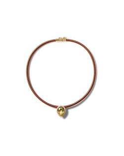 Brown Cord Pendant Necklace