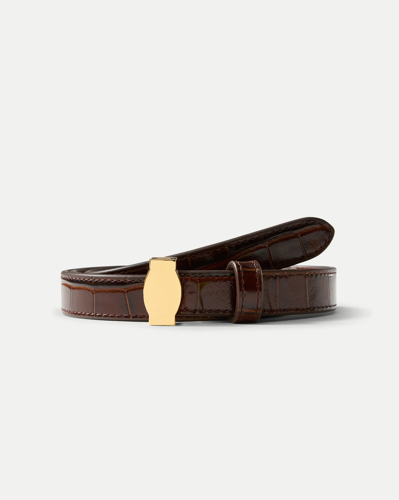Dash Croc-Embossed Belt