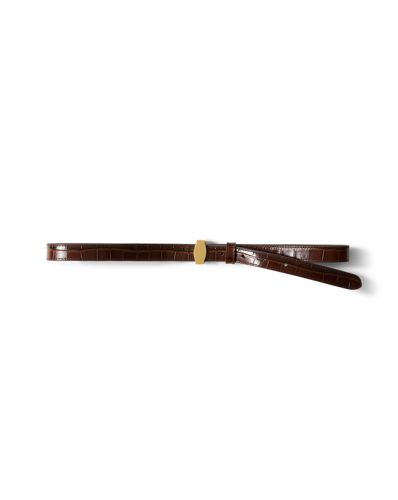 Dash Croc-Embossed Belt