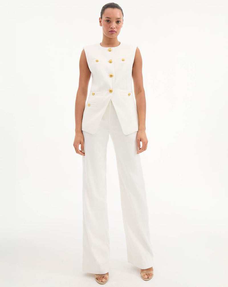 Jude Linen Wide-Leg Pant