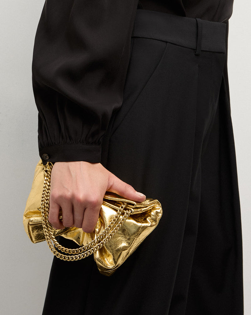 Small Veronica Beard Metallic Slouch Bag