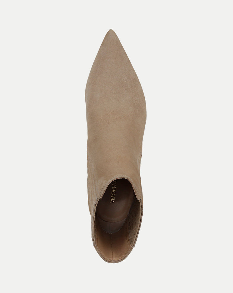 Lisa Suede Mid-Heel Bootie