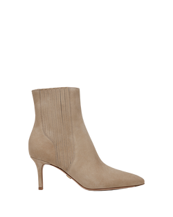 Lisa Suede Mid-Heel Bootie