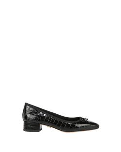 Cecile Croc-Embossed Ballet Pump