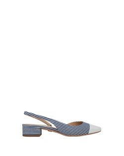 Cecile Denim Cap-Toe Slingback