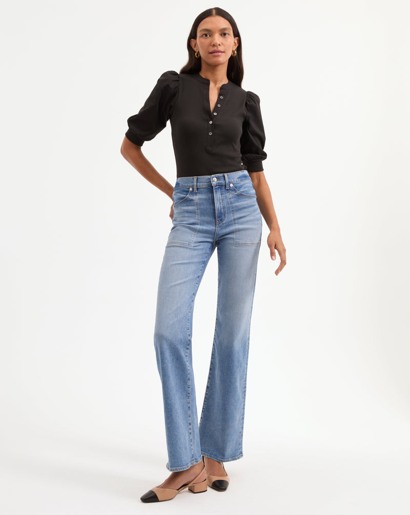 Coralee Puff-Sleeve Top