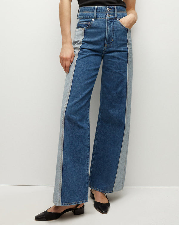Taylor Two-Tone Wide-Leg Jean