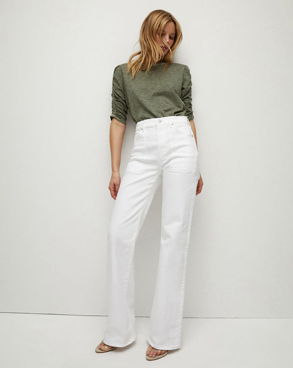 Crosbie Patch Pockets Slim Wide-Leg Jean OLD
