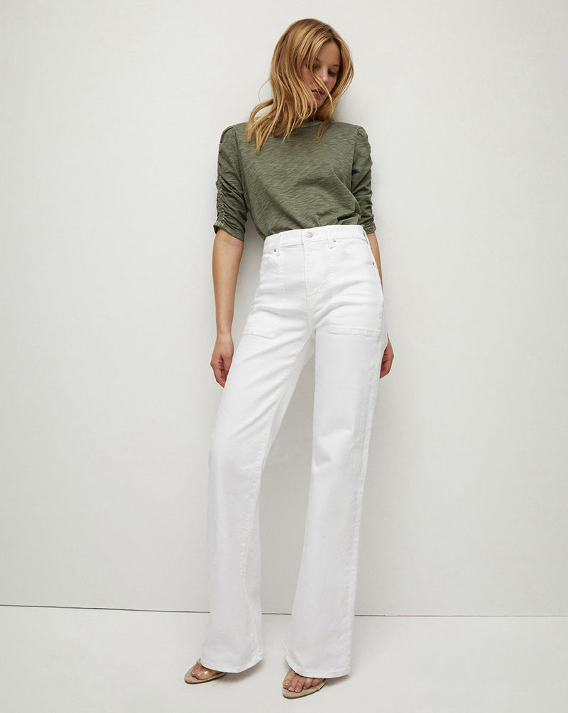 Crosbie Patch Pockets Slim Wide-Leg Jean OLD