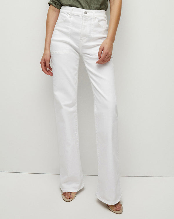 Crosbie Patch Pockets Slim Wide-Leg Jean OLD