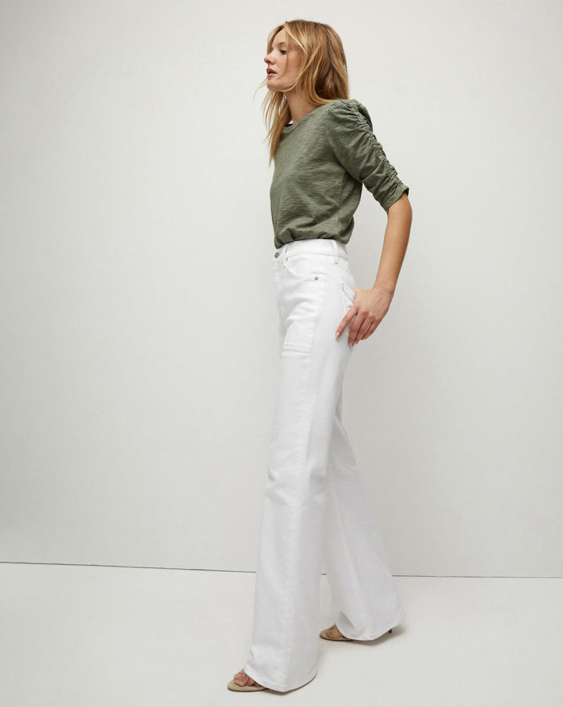 Crosbie Patch Pockets Slim Wide-Leg Jean OLD