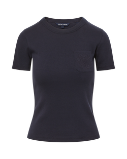 Pruitt Ribbed Tee | Logo Pocket