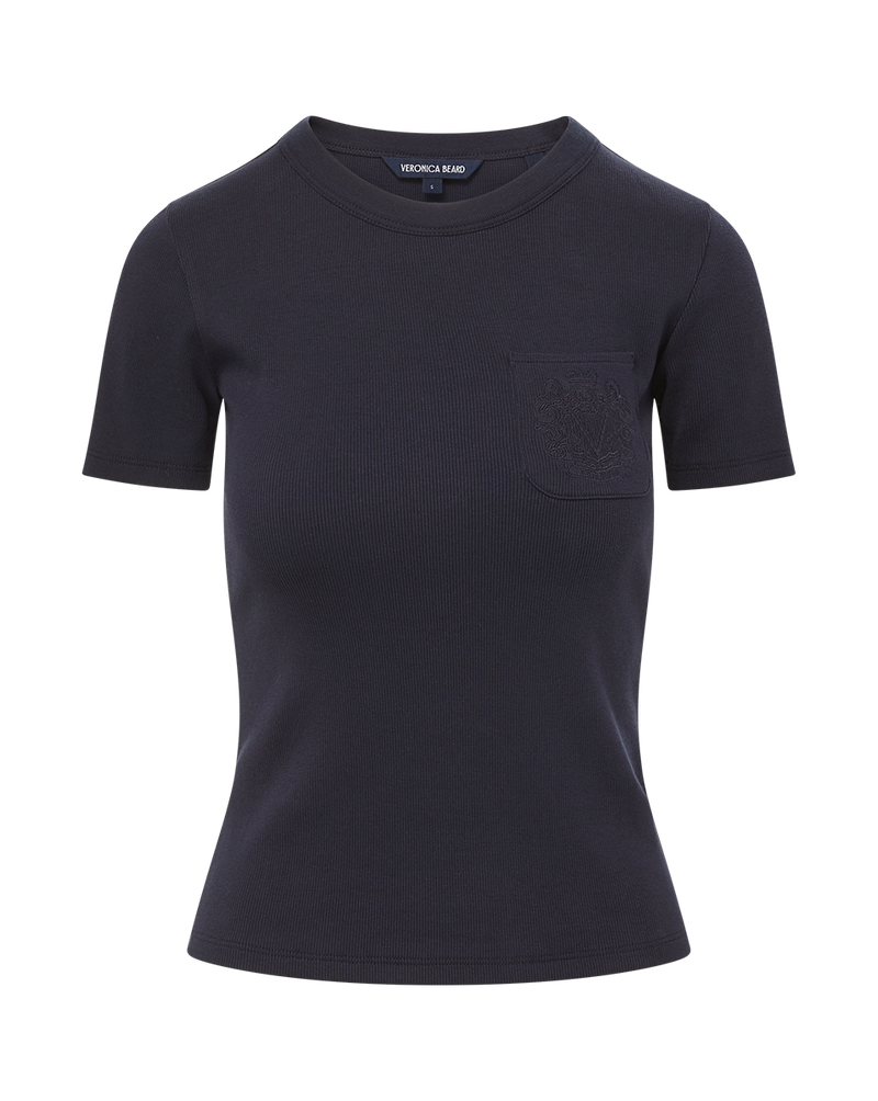Pruitt Ribbed Tee | Logo Pocket