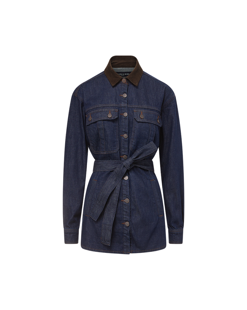 Mikaela Shacket With Corduroy Collar