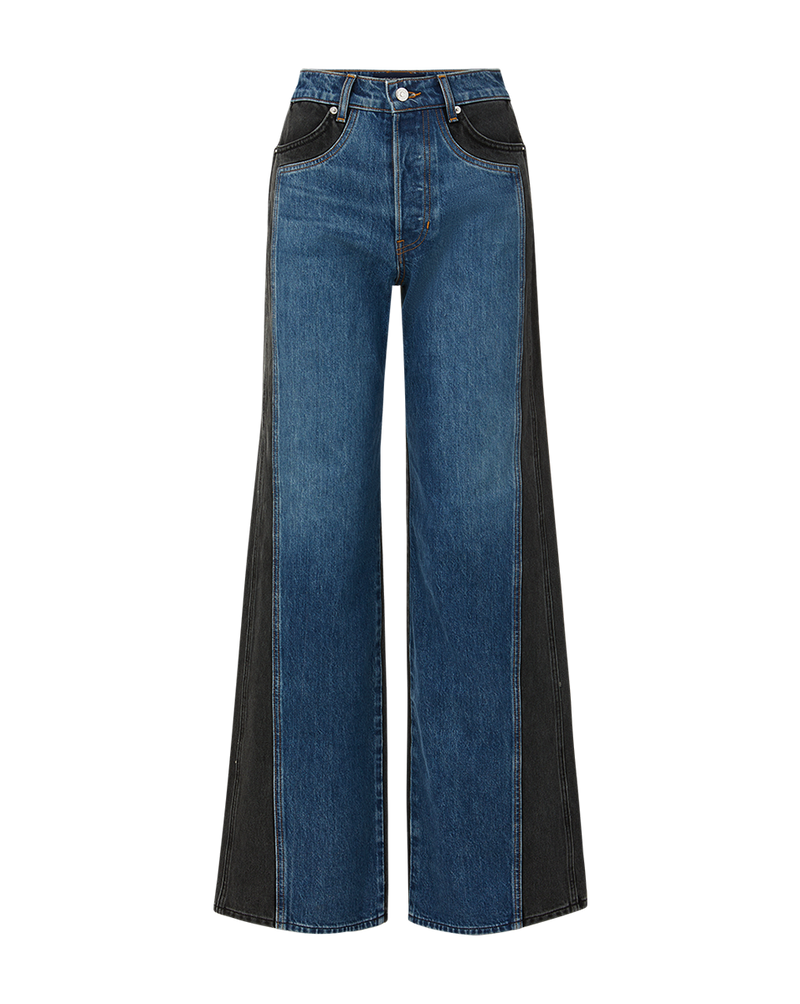 Taylor Two-Tone Wide-Leg Jean