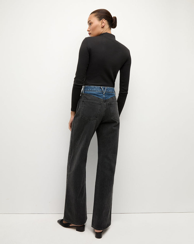 Taylor Two-Tone Wide-Leg Jean