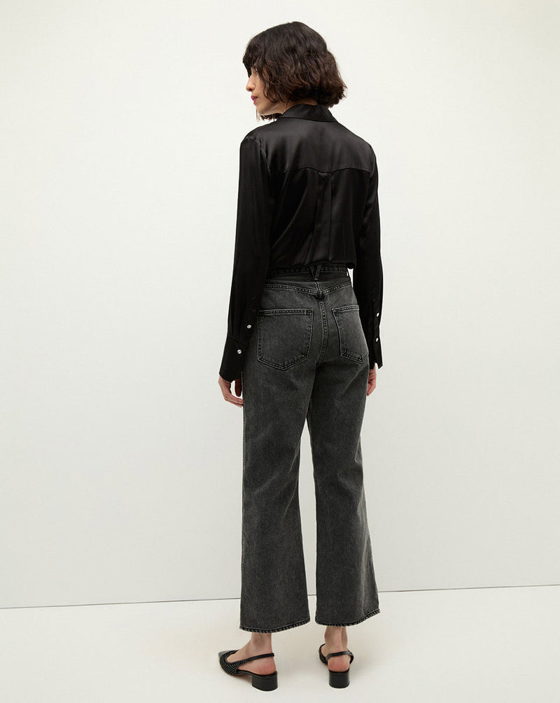 Dylan Rhinestone-Stripe Straight-Leg Jean