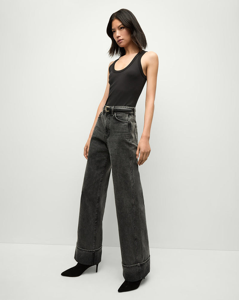 Taylor Cuffed Wide-Leg Jean