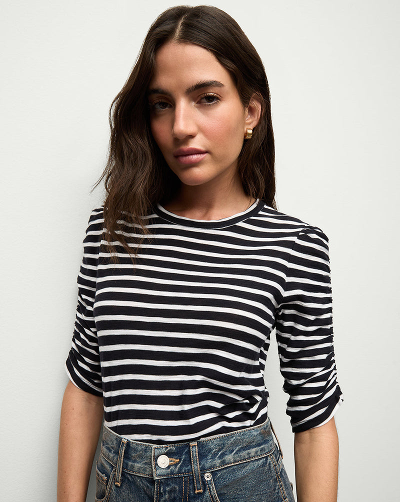 Waldorf Ruched-Sleeve T-Shirt