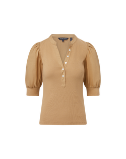 Coralee Puff-Sleeve Tee