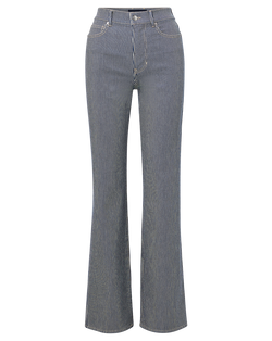 Crosbie Striped Slim Wide-Leg Jean