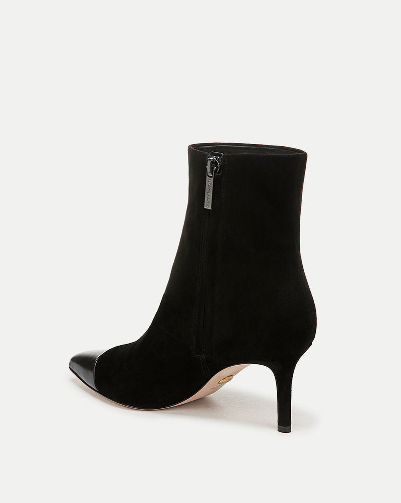 Lisa Cap-Toe Mid-Heel Bootie