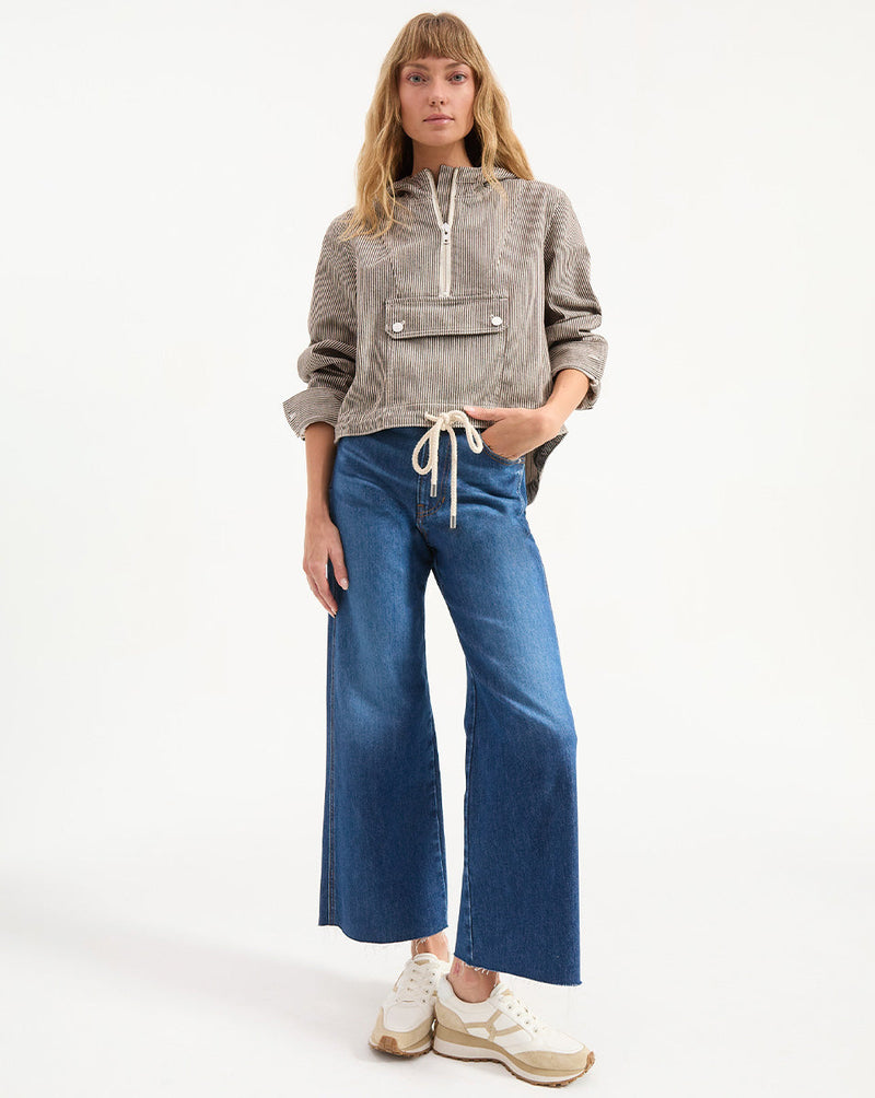 Kaeli Striped Pullover Jacket