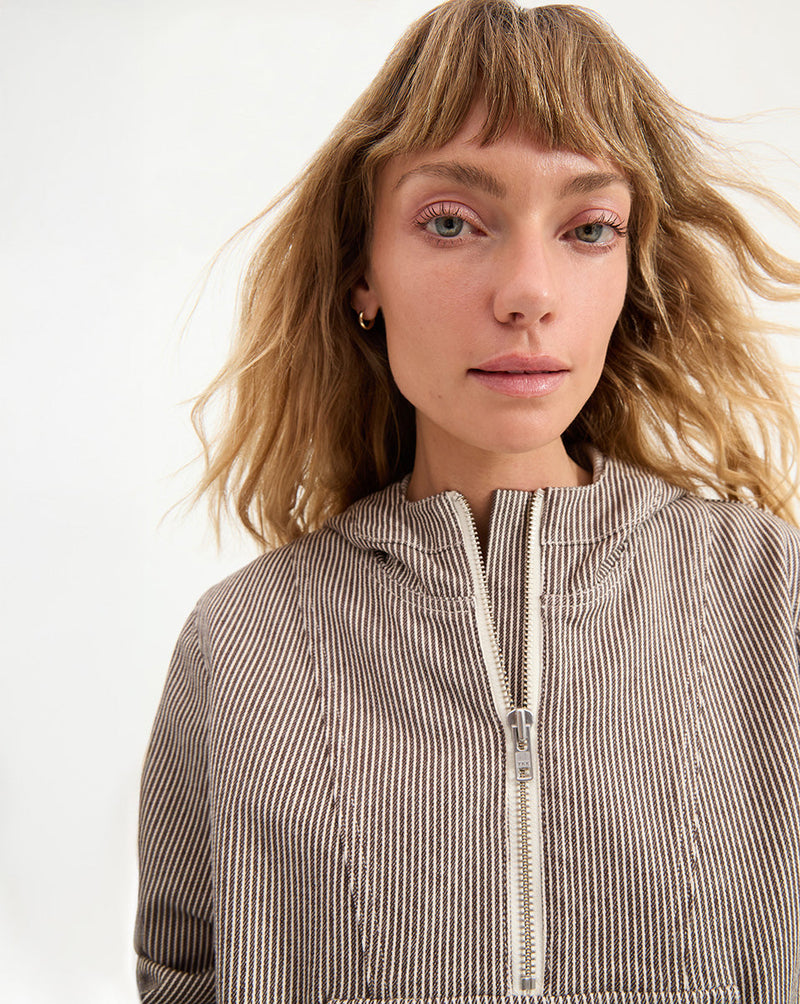 Kaeli Striped Pullover Jacket
