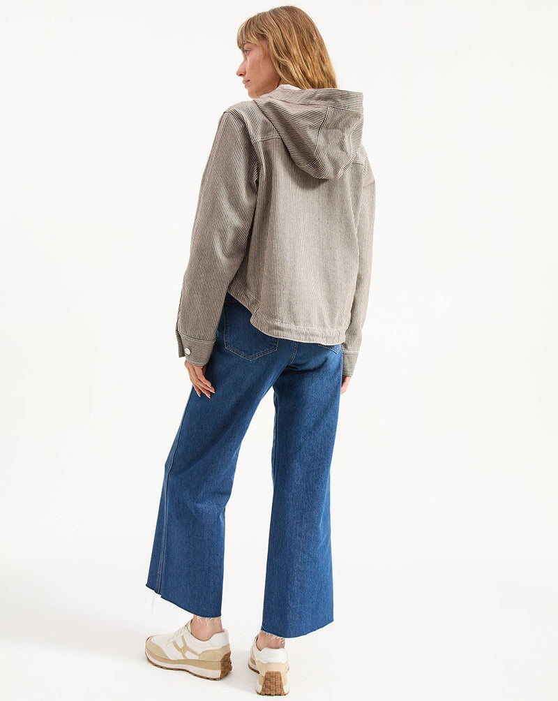 Kaeli Striped Pullover Jacket