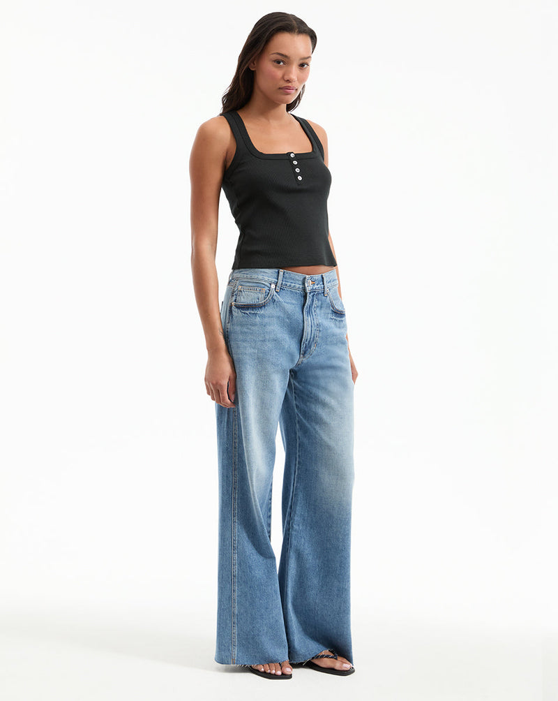 Kasey Mid Rise Wide-Leg Jean