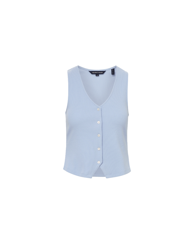 Hoorne Button-Down Tank Top
