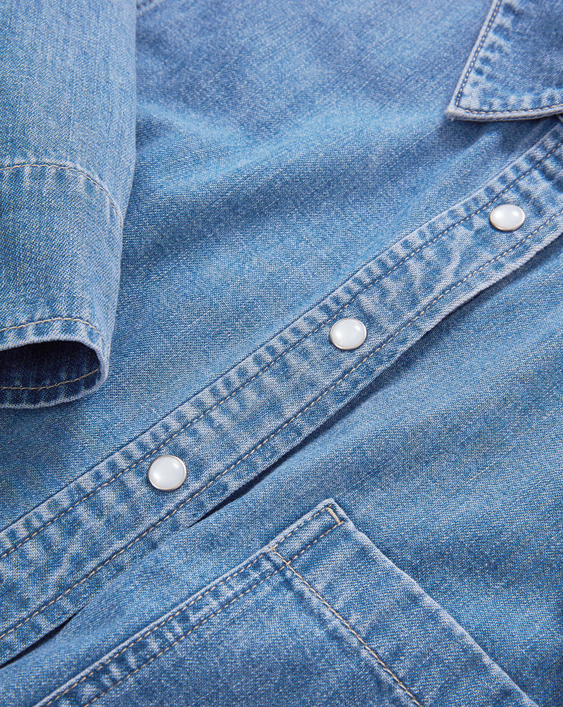 Spruce Denim Button-Down Shirt