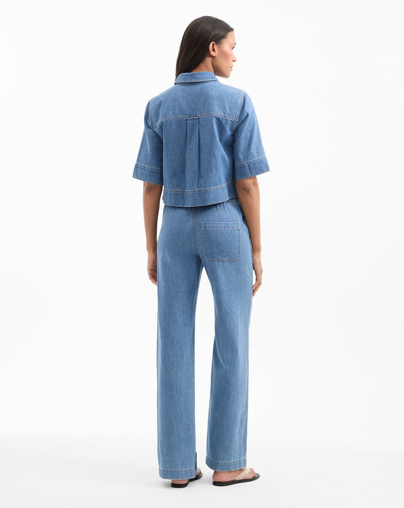 Spruce Denim Button-Down Shirt